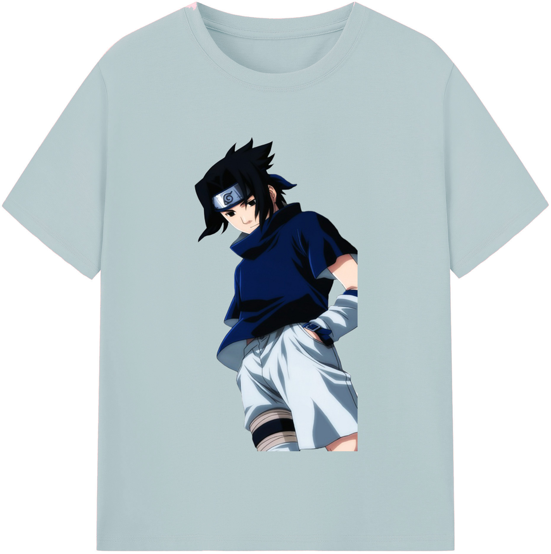 （画像用） NARUTO -ナルト- うちは サスケ Uchiha Sasuke 綿100％半袖Tシャツ（フロントプリント）